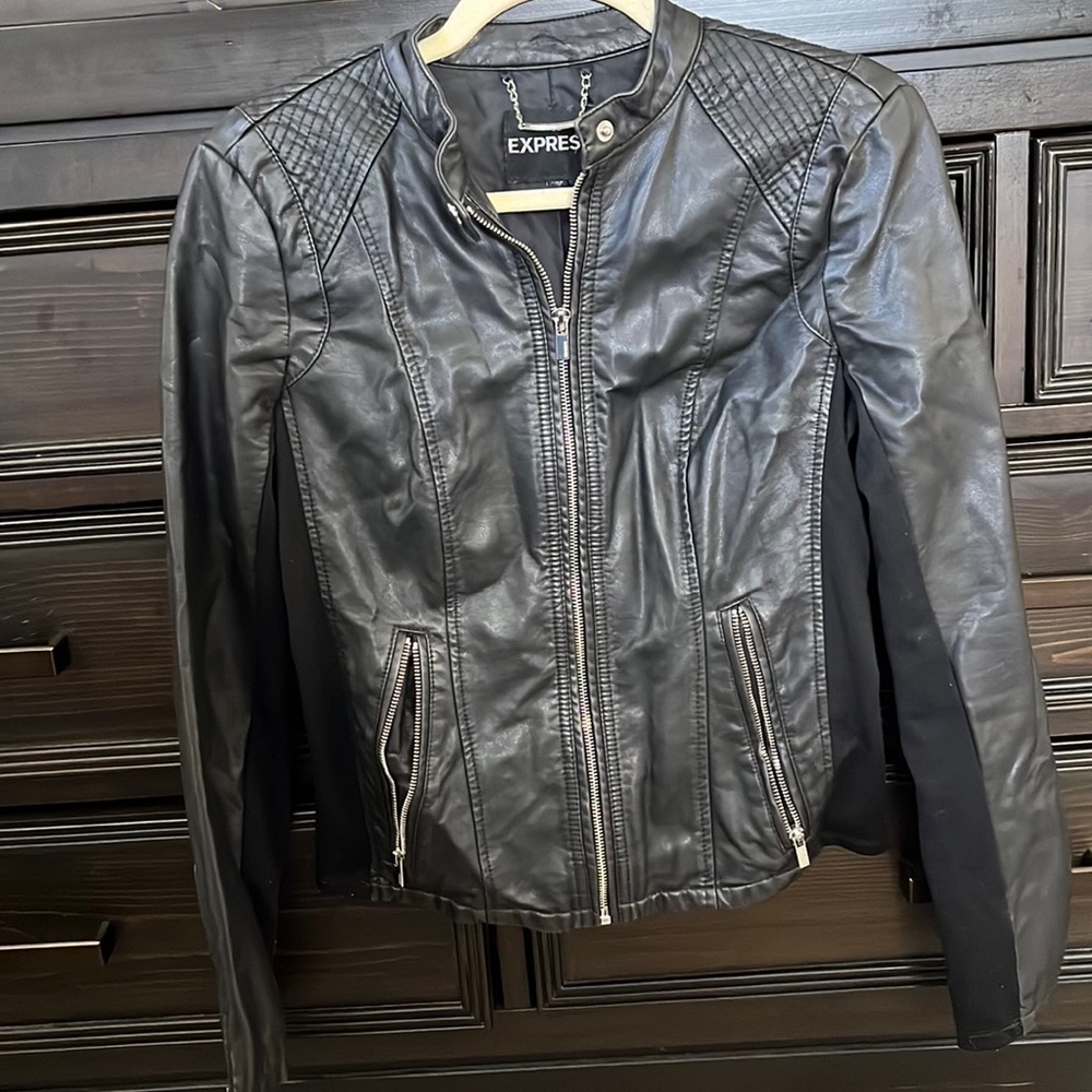 Express leather jacket. Size small. Black